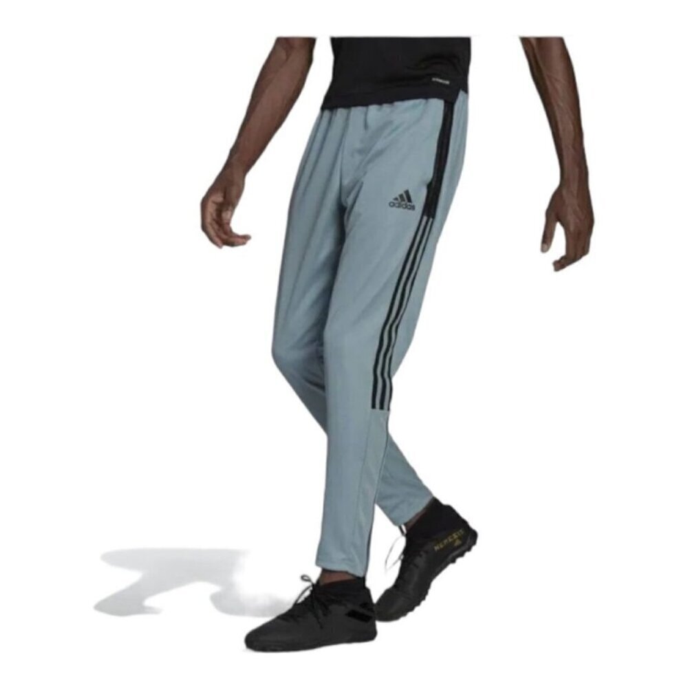 Mens Adidas Plus Size Tall 3XLT Tiro Soccer Pants AeroReady Gray Blue HK3115